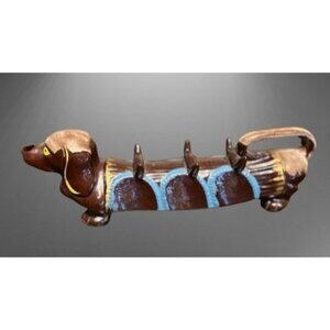 Vintage 1960's MCM Artmark Japanese Ceramic Dachshund Weiner Dog Sake Decanter